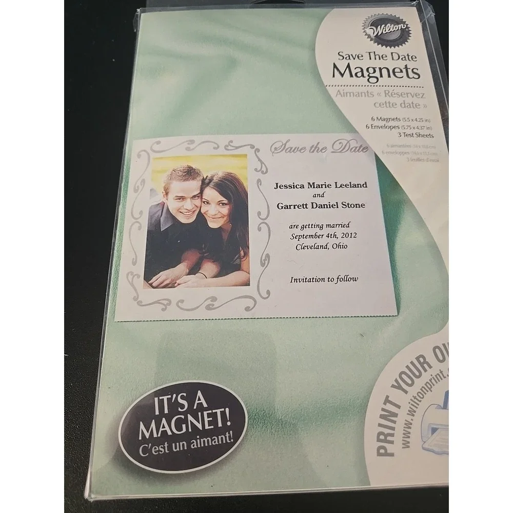 DIY Wilton Silver Scroll Magnets Bridal Wedding Magnet Save The Date Cards